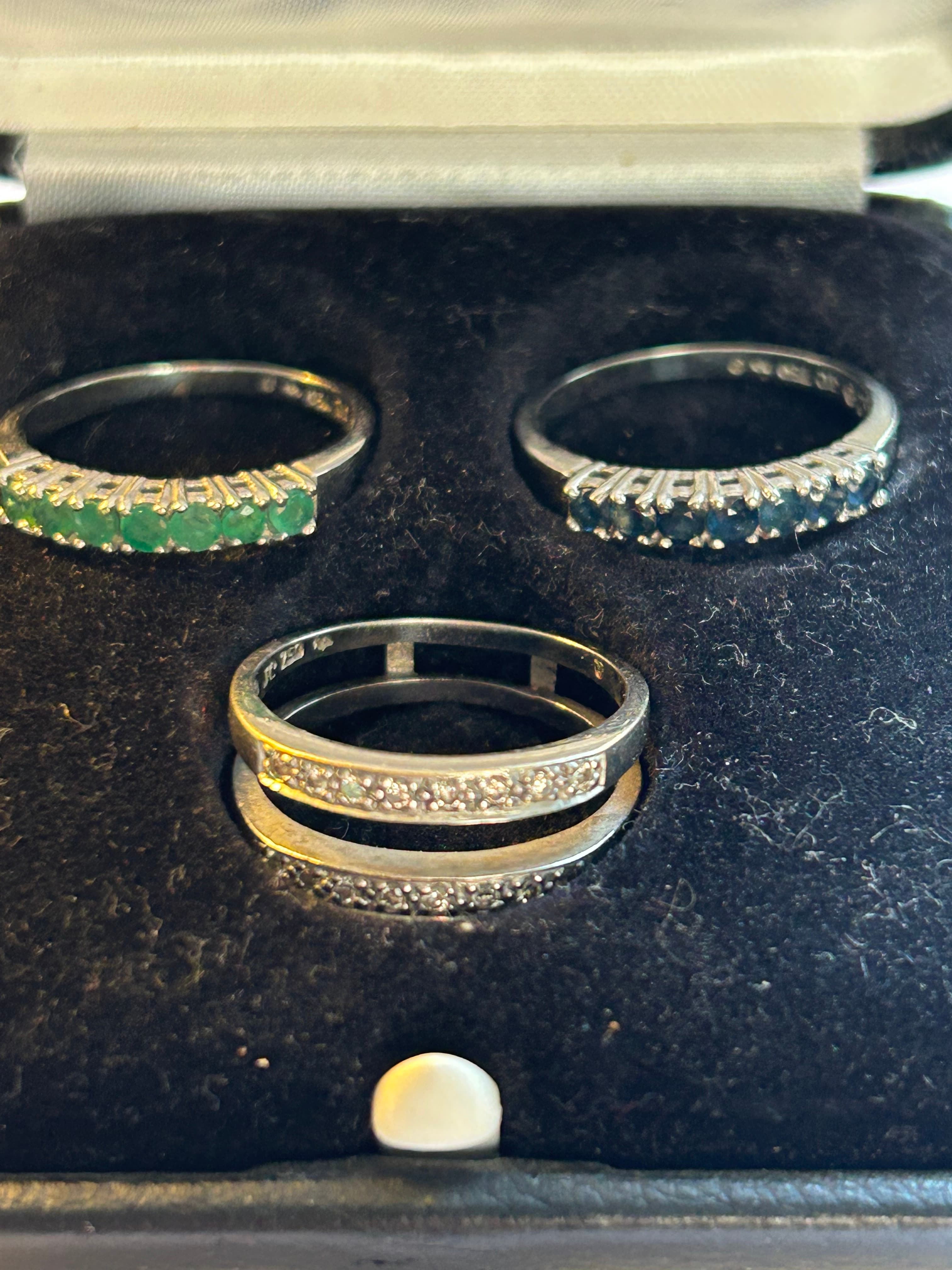 Gull ring sett - 750 , 18 k